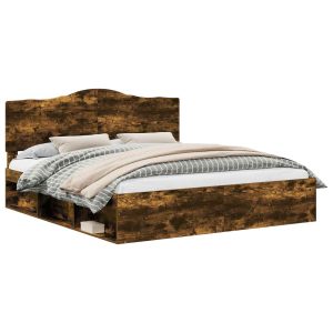 Łóżko Drewniane 180×200 Brązowe Rama Łóżka Dwuosobowe do Sypialni 1103352 Łóżko Drewniane 180×200 Brązowe Rama Łóżka Dwuosobowe do Sypialni 1103352