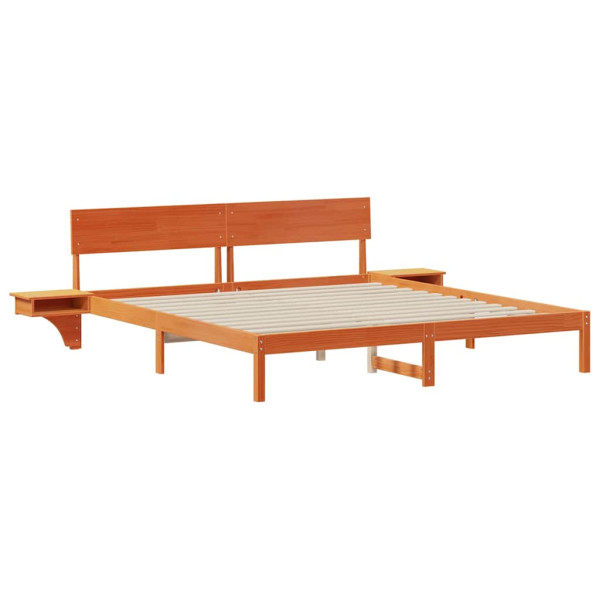 Łóżko Drewniane 180x200 Brązowe Rama Łóżka Dwuosobowe do Sypialni 1103397