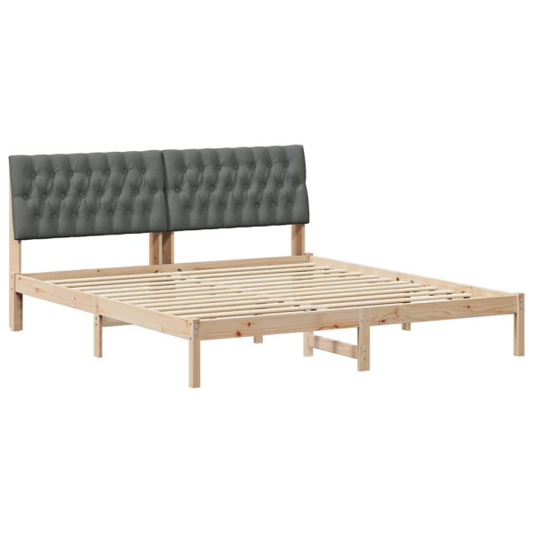 Łóżko Drewniane 180x200 Brązowe Rama Łóżka Dwuosobowe do Sypialni 1103421