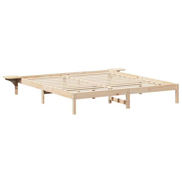 Łóżko Drewniane 180x200 Brązowe Rama Łóżka Dwuosobowe do Sypialni 1103479