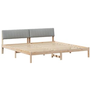 Łóżko Drewniane 200×200 Brązowe Rama Łóżka Dwuosobowe do Sypialni 1102729
