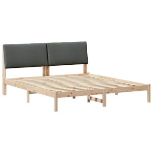 Łóżko Drewniane 200×200 Brązowe Rama Łóżka Dwuosobowe do Sypialni 1102762