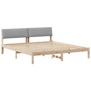 Łóżko Drewniane 200×200 Brązowe Rama Łóżka Dwuosobowe do Sypialni 1102893