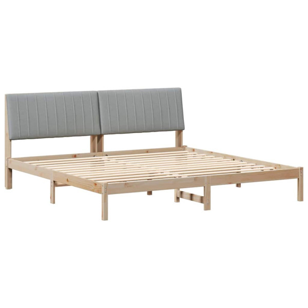 Łóżko Drewniane 200x200 Brązowe Rama Łóżka Dwuosobowe do Sypialni 1103377