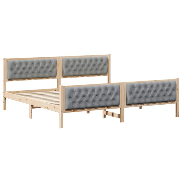 Łóżko Drewniane 200x200 Brązowe Rama Łóżka Dwuosobowe do Sypialni 1102628