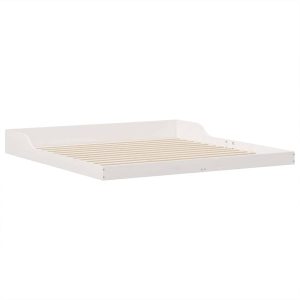 Łóżko Drewniane 200×210 Białe Rama Łóżka ze Stelażem Dwuosobowe do Sypialni 1102237 Łóżko Drewniane 200×210 Białe Rama Łóżka ze Stelażem Dwuosobowe do Sypialni 1102237