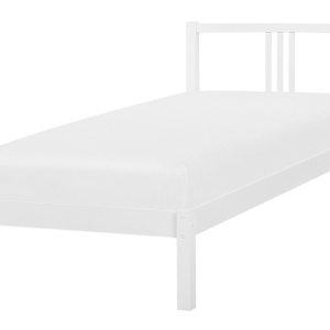 Łóżko drewniane 90 x 200 cm białe VANNES 63598 Łóżko drewniane 90 x 200 cm białe VANNES 63598