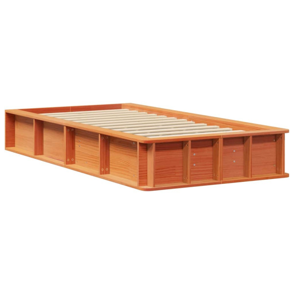 Łóżko Drewniane 90x200 Brązowe Rama Łóżka Jednoosobowe do Sypialni 1102587