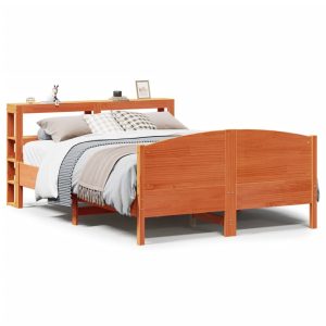 Łóżko Drewniane Brązowe Rama Łóżka Stelaż Do Pokoju Sypialni 135×190 cm 843193 Łóżko Drewniane Brązowe Rama Łóżka Stelaż Do Pokoju Sypialni 135×190 cm 843193