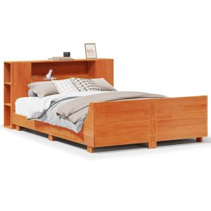 Łóżko Drewniane Brązowe Rama Łóżka Stelaż Do Pokoju Sypialni 140×190 cm 830830 Łóżko Drewniane Brązowe Rama Łóżka Stelaż Do Pokoju Sypialni 140×190 cm 830830