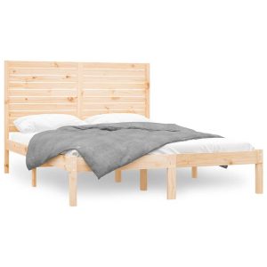 Łóżko Drewniane Brązowe Rama Łóżka Stelaż Do Pokoju Sypialni 140×200 cm 843508 Łóżko Drewniane Brązowe Rama Łóżka Stelaż Do Pokoju Sypialni 140×200 cm 843508