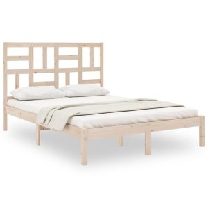 Łóżko Drewniane Brązowe Rama Łóżka Stelaż Do Pokoju Sypialni 140×200 cm 842901 Łóżko Drewniane Brązowe Rama Łóżka Stelaż Do Pokoju Sypialni 140×200 cm 842901