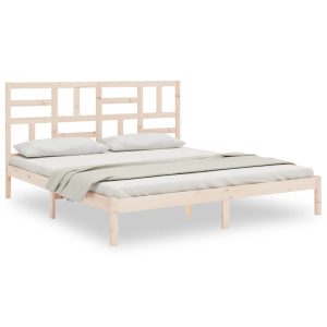 Łóżko Drewniane Brązowe Rama Łóżka Stelaż Do Pokoju Sypialni 180×200 cm 842171 Łóżko Drewniane Brązowe Rama Łóżka Stelaż Do Pokoju Sypialni 180×200 cm 842171