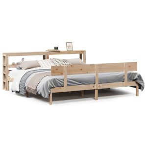Łóżko Drewniane Brązowe Rama Łóżka Stelaż Do Pokoju Sypialni 200×200 cm 843979