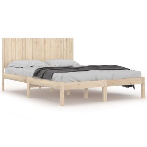 Łóżko Drewniane Brązowe Rama Łóżka Stelaż Do Pokoju Sypialni 200×200 cm 845481