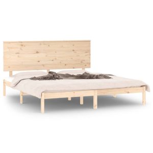 Łóżko Drewniane Brązowe Rama Łóżka Stelaż Do Pokoju Sypialni 200×200 cm 845490