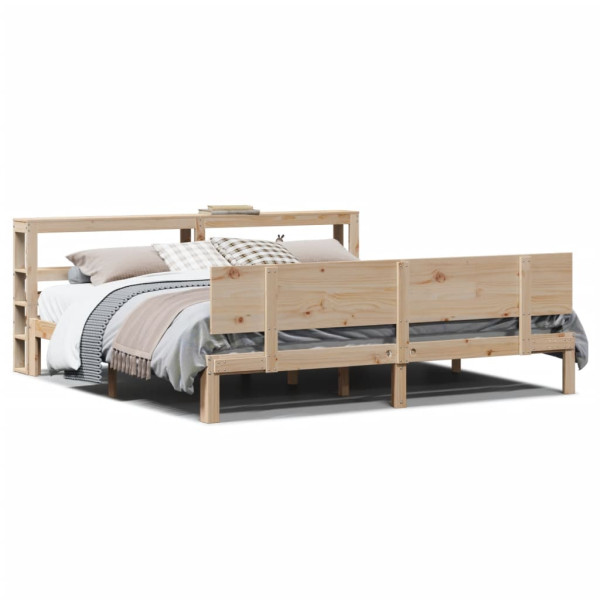 Łóżko Drewniane Brązowe Rama Łóżka Stelaż Do Pokoju Sypialni 200x200 cm 827484