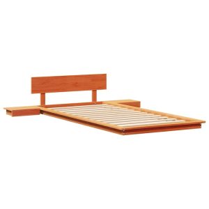 Łóżko Drewniane Brązowe Rama Łóżka Ze Stelażem Sypialnia Pokój 100 x 200 cm 831717 Łóżko Drewniane Brązowe Rama Łóżka Ze Stelażem Sypialnia Pokój 100 x 200 cm 831717