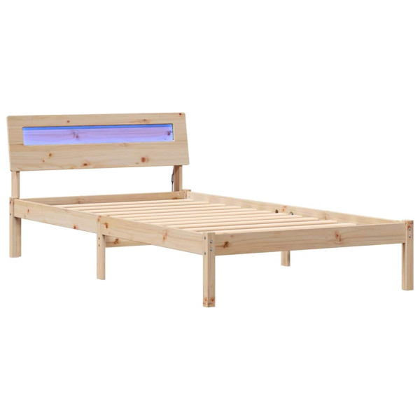 Łóżko Drewniane Brązowe Rama Łóżka Ze Stelażem Sypialnia Pokój 100 x 200 cm 836994