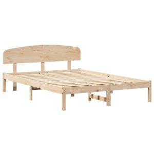 Łóżko Drewniane Brązowe Rama Łóżka Ze Stelażem Sypialnia Pokój 140 x 200 cm 837683 Łóżko Drewniane Brązowe Rama Łóżka Ze Stelażem Sypialnia Pokój 140 x 200 cm 837683