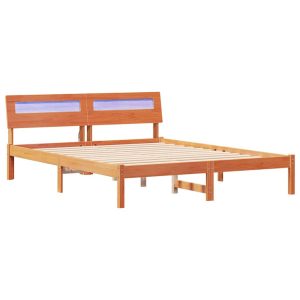 Łóżko Drewniane Brązowe Rama Łóżka Ze Stelażem Sypialnia Pokój 150 x 200 cm 837206 Łóżko Drewniane Brązowe Rama Łóżka Ze Stelażem Sypialnia Pokój 150 x 200 cm 837206