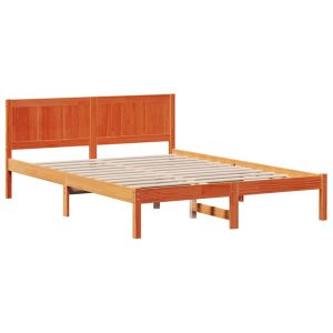 Łóżko Drewniane Brązowe Rama Łóżka Ze Stelażem Sypialnia Pokój 150 x 200 cm 837226 Łóżko Drewniane Brązowe Rama Łóżka Ze Stelażem Sypialnia Pokój 150 x 200 cm 837226