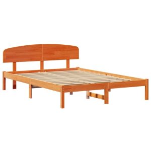 Łóżko Drewniane Brązowe Rama Łóżka Ze Stelażem Sypialnia Pokój 160 x 200 cm 837538 Łóżko Drewniane Brązowe Rama Łóżka Ze Stelażem Sypialnia Pokój 160 x 200 cm 837538