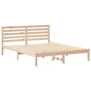 Łóżko Drewniane Brązowe Rama Łóżka Ze Stelażem Sypialnia Pokój 160 x 200 cm 830590 Łóżko Drewniane Brązowe Rama Łóżka Ze Stelażem Sypialnia Pokój 160 x 200 cm 830590