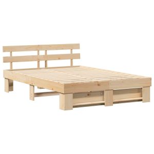 Łóżko Drewniane Brązowe Rama Łóżka Ze Stelażem Sypialnia Pokój 160 x 200 cm 830855 Łóżko Drewniane Brązowe Rama Łóżka Ze Stelażem Sypialnia Pokój 160 x 200 cm 830855