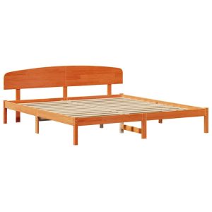 Łóżko Drewniane Brązowe Rama Łóżka Ze Stelażem Sypialnia Pokój 180 x 200 cm 837627 Łóżko Drewniane Brązowe Rama Łóżka Ze Stelażem Sypialnia Pokój 180 x 200 cm 837627