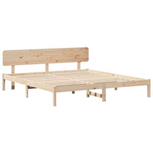 Łóżko Drewniane Brązowe Rama Łóżka Ze Stelażem Sypialnia Pokój 180 x 200 cm 838368 Łóżko Drewniane Brązowe Rama Łóżka Ze Stelażem Sypialnia Pokój 180 x 200 cm 838368
