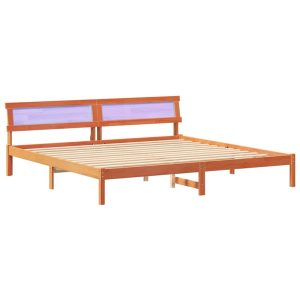 Łóżko Drewniane Brązowe Rama Łóżka Ze Stelażem Sypialnia Pokój 180 x 200 cm 830636 Łóżko Drewniane Brązowe Rama Łóżka Ze Stelażem Sypialnia Pokój 180 x 200 cm 830636