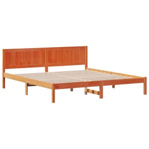 Łóżko Drewniane Brązowe Rama Łóżka Ze Stelażem Sypialnia Pokój 180 x 200 cm 837091 Łóżko Drewniane Brązowe Rama Łóżka Ze Stelażem Sypialnia Pokój 180 x 200 cm 837091