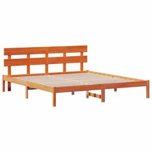 Łóżko Drewniane Brązowe Rama Łóżka Ze Stelażem Sypialnia Pokój 200 x 200 cm 837311 Łóżko Drewniane Brązowe Rama Łóżka Ze Stelażem Sypialnia Pokój 200 x 200 cm 837311