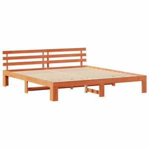 Łóżko Drewniane Brązowe Rama Łóżka Ze Stelażem Sypialnia Pokój 200 x 200 cm 829828 Łóżko Drewniane Brązowe Rama Łóżka Ze Stelażem Sypialnia Pokój 200 x 200 cm 829828
