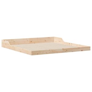Łóżko Drewniane Brązowe Rama Łóżka Ze Stelażem Sypialnia Pokój 200 x 210 cm 843104 Łóżko Drewniane Brązowe Rama Łóżka Ze Stelażem Sypialnia Pokój 200 x 210 cm 843104