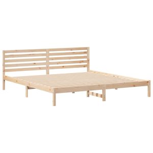 Łóżko Drewniane Brązowe Rama Łóżka Ze Stelażem Sypialnia Pokój 200 x 220 830913 Łóżko Drewniane Brązowe Rama Łóżka Ze Stelażem Sypialnia Pokój 200 x 220 830913
