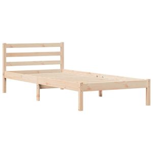 Łóżko Drewniane Brązowe Rama Łóżka Ze Stelażem Sypialnia Pokój 210 x 80 cm 843984 Łóżko Drewniane Brązowe Rama Łóżka Ze Stelażem Sypialnia Pokój 210 x 80 cm 843984