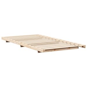 Łóżko Drewniane Brązowe Rama Łóżka Ze Stelażem Sypialnia Pokój 90 x 210 cm 842603 Łóżko Drewniane Brązowe Rama Łóżka Ze Stelażem Sypialnia Pokój 90 x 210 cm 842603
