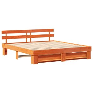 Łóżko Drewniane Brązowe Rama Łóżka Ze Stelażem Sypialnia Pokój 830979 Łóżko Drewniane Brązowe Rama Łóżka Ze Stelażem Sypialnia Pokój 830979