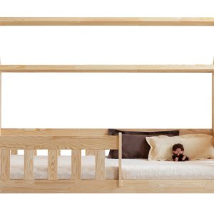 Łóżko drewniane domek dziecięce 90x200cm MBP ADEKO 157764
