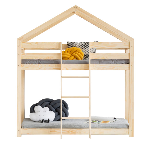 Łóżko drewniane domek piętrowe 70x140cm DMP ADEKO 165950