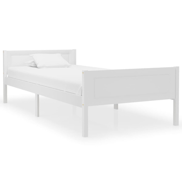 Łóżko Drewniane Rama Łóżka Sofa Biała Do Sypialni Pokoju 100 x 200 cm 479502