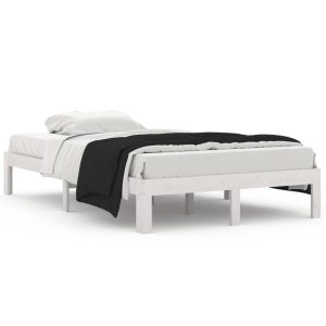 Łóżko Drewniane Rama Łóżka Sofa Biała Do Sypialni Pokoju 120 x 200 cm 477471 Łóżko Drewniane Rama Łóżka Sofa Biała Do Sypialni Pokoju 120 x 200 cm 477471