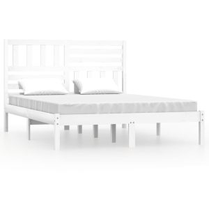 Łóżko Drewniane Rama Łóżka Sofa Biała Do Sypialni Pokoju 120 x 200 cm 479475 Łóżko Drewniane Rama Łóżka Sofa Biała Do Sypialni Pokoju 120 x 200 cm 479475