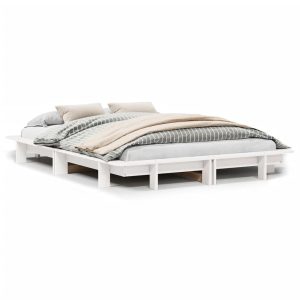 Łóżko Drewniane Rama Łóżka Sofa Biała Do Sypialni Pokoju 120×190 cm 721495 Łóżko Drewniane Rama Łóżka Sofa Biała Do Sypialni Pokoju 120×190 cm 721495