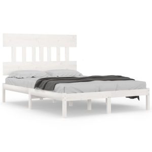 Łóżko Drewniane Rama Łóżka Sofa Biała Do Sypialni Pokoju 120×200 cm 477195 Łóżko Drewniane Rama Łóżka Sofa Biała Do Sypialni Pokoju 120×200 cm 477195