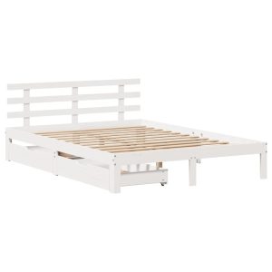 Łóżko Drewniane Rama Łóżka Sofa Biała Do Sypialni Pokoju 120×200 cm 728685 Łóżko Drewniane Rama Łóżka Sofa Biała Do Sypialni Pokoju 120×200 cm 728685