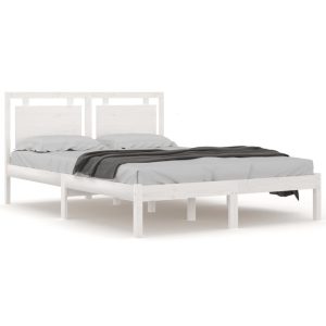 Łóżko Drewniane Rama Łóżka Sofa Biała Do Sypialni Pokoju 120×200 cm 475673 Łóżko Drewniane Rama Łóżka Sofa Biała Do Sypialni Pokoju 120×200 cm 475673