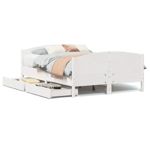 Łóżko Drewniane Rama Łóżka Sofa Biała Do Sypialni Pokoju 120×200 cm 721809 Łóżko Drewniane Rama Łóżka Sofa Biała Do Sypialni Pokoju 120×200 cm 721809